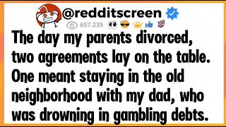 The day my parents divorced, two agreements lay on the table. One meant staying in the old... 