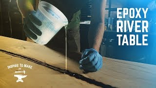 Making an Epoxy River Table With a Rocky Mountain Metal Base