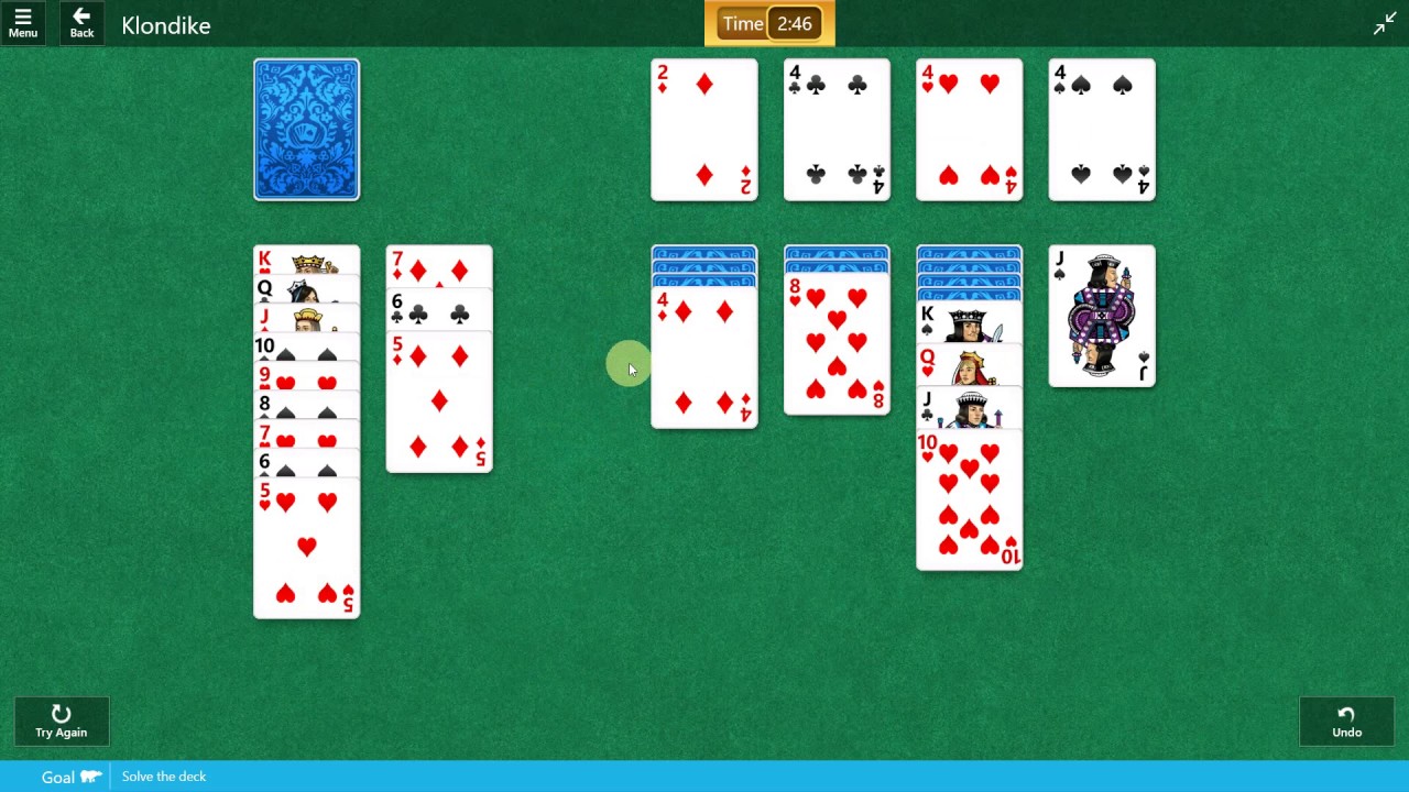 microsoft solitaire klondike