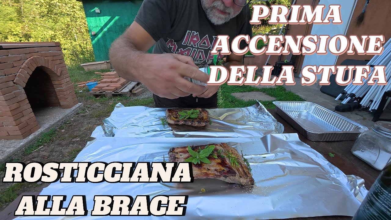 PULIZIA E PRIMA ACCENSIONE STUFA A LEGNA - ROSTICCIANA ALLA BRACE