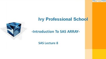Analytics Webinar on Introduction to SAS Array