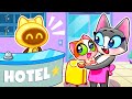 Robot Hotel | Family Vacation | Airplane Safety Tips for Kids & Nursery Rhymes