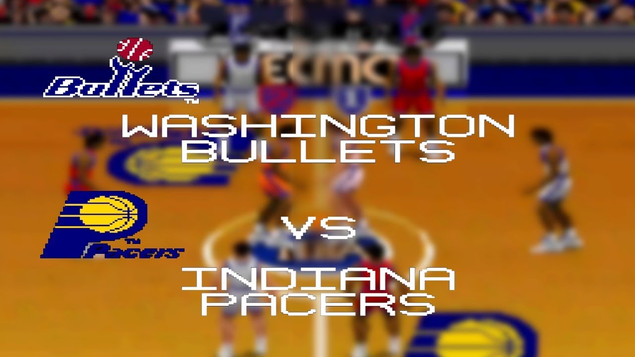 Washington Bullets at Indiana Pacers | November 1st, 1991 | 1991 Season Sim | Tecmo Basketball (NES)