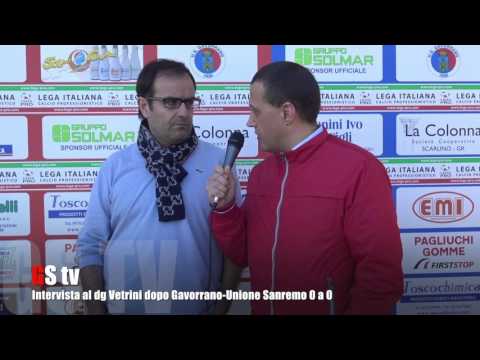 Gs Tv - intervista al dg Vetrini dopo Gavorrano-Unione Sanremo 0 a 0