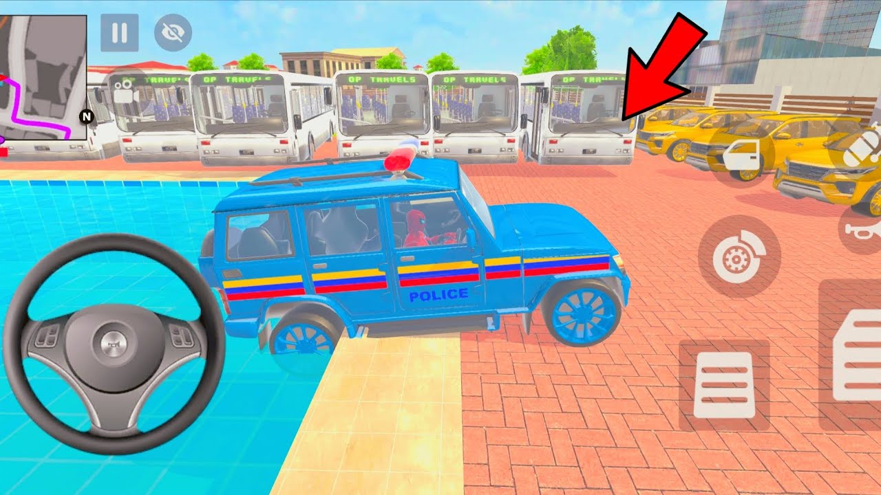 Car bike game*Franklin 🎯 ordered an Indian police car 🚓 and Car in the game with bus or auto 🎮