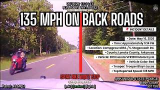 Sport Bike Rider Pushes 135 MPH On Arkansas Highways During Dangerous Police Pursuit