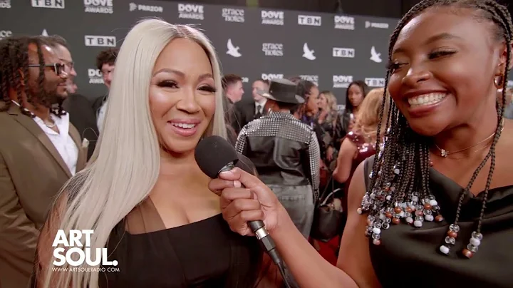 Erica Campbell at the 2022 Dove Awards Red Carpet