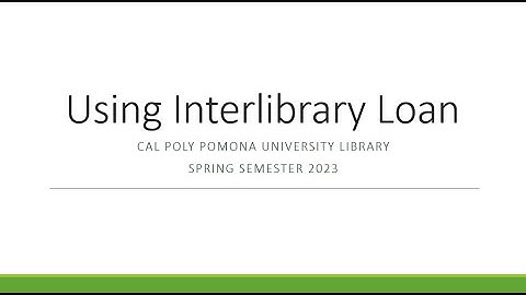 Using Interlibrary Loan
