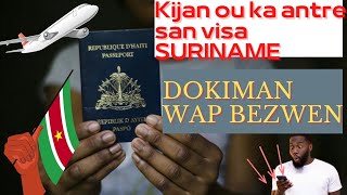 Suriname visa oneline pou Haïtien ,reprise des vols suriname en haiti prix visa  suriname - YouTube