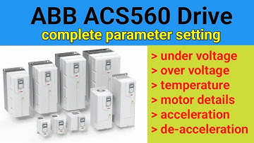 Vfd complete parameter setting || ABB ACS560 Parameter Entry