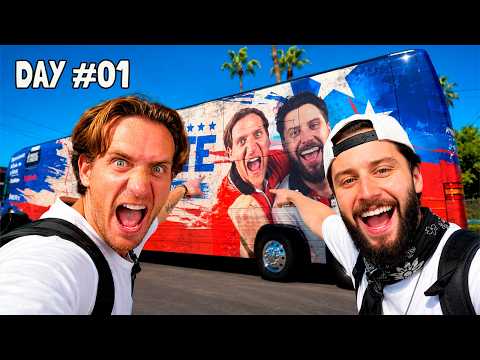 We're Going On the Biggest Football Road Trip In History | Day 1