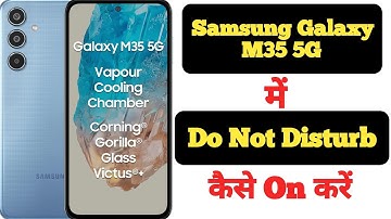 How to enable Do Not Disturb mode in Samsung Galaxy M35 5G ||Samsung Galaxy M35 5G Do Not Disturb||