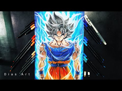 COMO DESENHAR O GOKU na versão Instinto Superior / Speed Drawing Goku ultra  instinct 