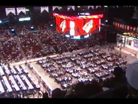 Montreal crowd boos the words "Maple Leafs"