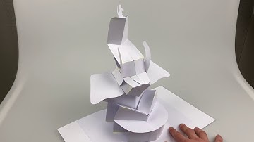 Pop-up elephant using the double V-fold extender technique