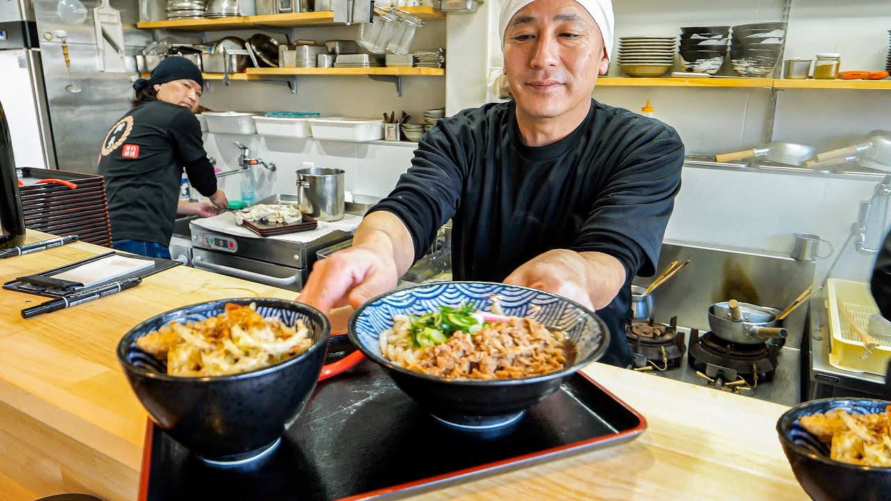 【兵庫県 ツーリングスポット特集🏍️】バイク乗りが続々と殺到。腹ぺこアニキ達で賑わうロードサイドうどん店の人気の秘密丨Japanese Street Food