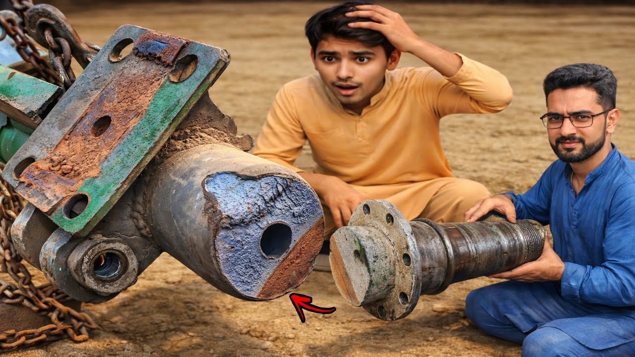 Heavy Trailer Broken Rear Axle Shaft | Two Piece Axle | Roadside Emergency Repair | Genius Mechanic