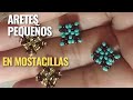 cómo hacer aretes pequeños en Mostacillas, paso a paso para principiantes