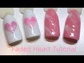 Valentines Gel Polish Ombre Heart &amp; marble Nail Art Tutorial