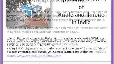 How Is Rutile And Ilmenite Used To Make Welding Electrodes