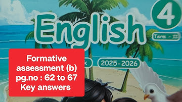 4th std Term-2 English workbook Formative Assessment (b) pg.no: 62 to 67 key Ana….2025-26
