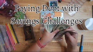 Paying off Debt with Savings Challenges • Money Diaries #6