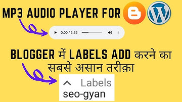 How To Add MP3 Audio Player In Blogger & Wordpress Post | How To Create Blogger Post Labels