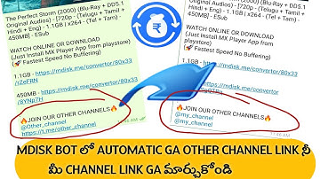 How to change other channel links or id With your links automatically on Mdisk link converter bot