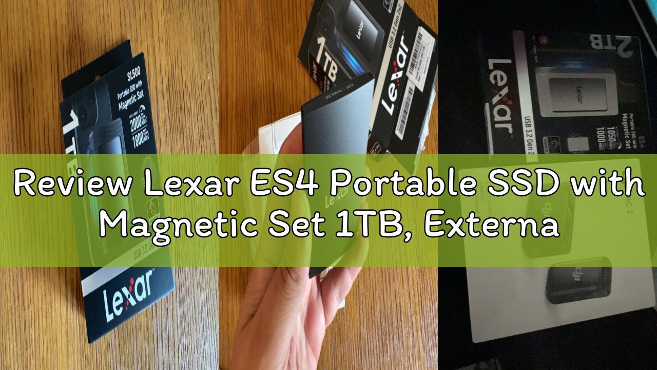 Lexar ES4 SSD Portable 1To Avec Aimant - USB 3.2 Gen 2 1050 Mo/s - Compatible IPhone 15/16, PC, Mac