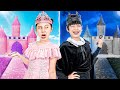 Black castle vs pink castle with baby doll  mike  funny stories about baby doll family