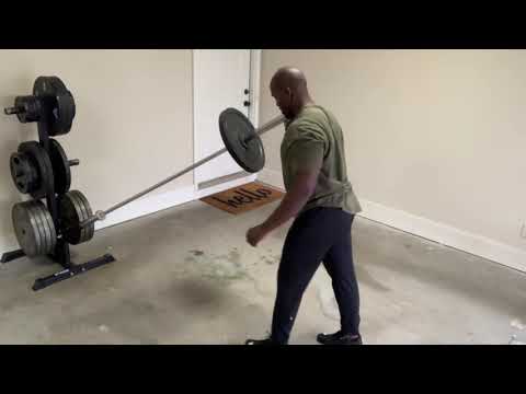 Split Stance Single Arm Landmine Push Press