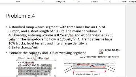 Analysis of Freeway Weaving Segment