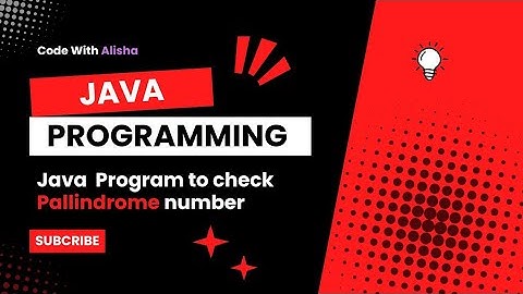 Java programming || Program to Check Palindrome number #javaprogramming