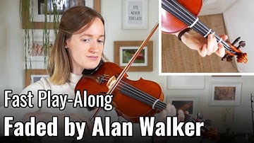 Faded by Alan Walker Easy Fast Play-Along  | Easy Beginner Song | Violin Tutorial