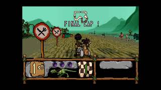 BC Racers [DOS] Hard difficulty, 1st place all tracks screenshot 2