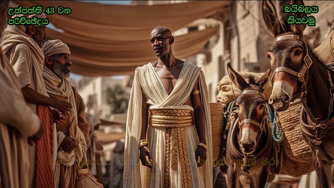 උත්පත්ති 43  Genesis 43 in Sinhala - බයිබලය කියවමු - කියවීම: පාස්ටර් සුරේෂ් රාමචන්ද්‍රන්