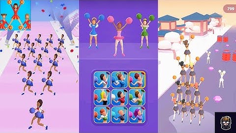 Cheerleader Run 3D Gameplay Walkthrough ( All Characters Unlocked )