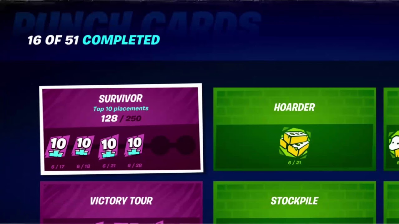 Fortnite Chapter 2 Season 3...All Punch Cards Discovered ...