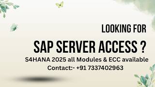 SAP S4 HANA Server Access and ECC Server Access || #saps4hana