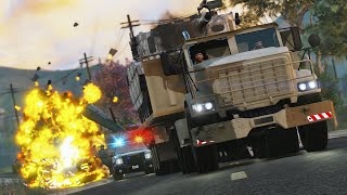 Trevor and Michael Hijack a Tank | GTA 5 Action movie