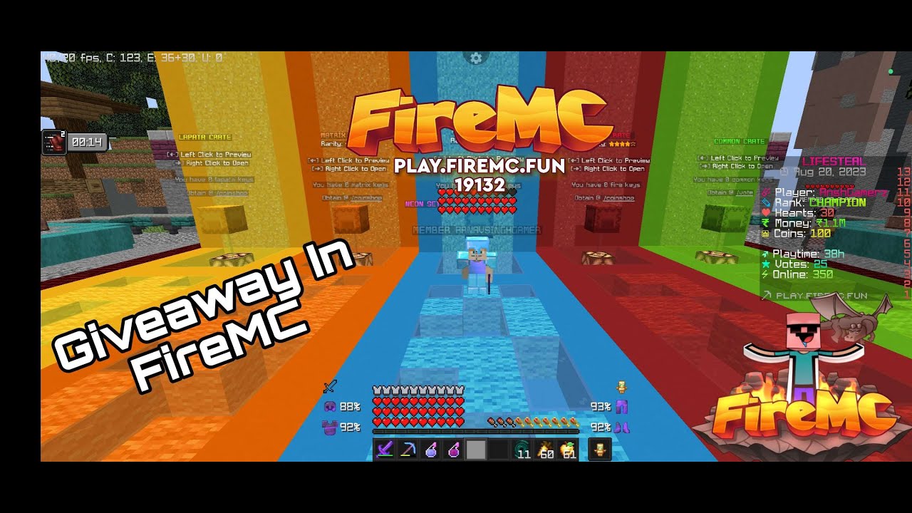 How I Tp Trap Deadliest Player Of FireMC || Giveaway In FireMC #firemc ...