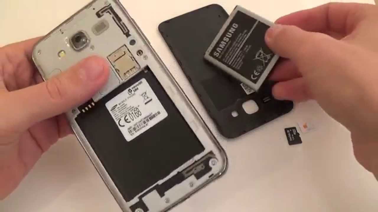 Samsung Galaxy J5 J500FN - How to put sim card and memory