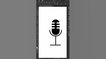 How to Make Microphone Logo in Adobe Illustrator #Shorts