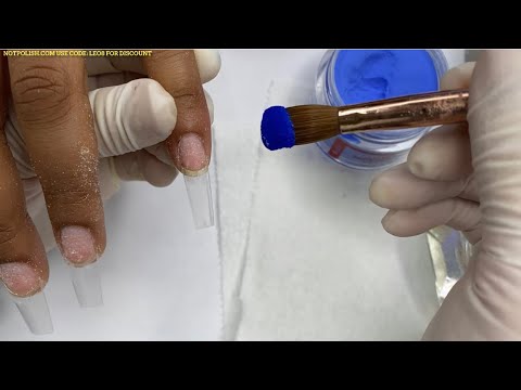 Acrylic Nail Royal Blue | Nails Art Tutorials