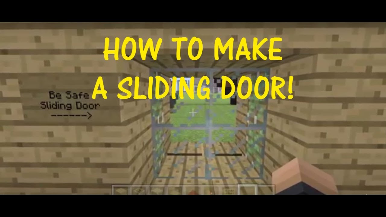Minecraft Playstation And Xbox How To Make A Sliding Glass Door Youtube