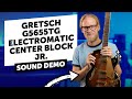 Напівакустична гітара GRETSCH G5655TG ELECTROMATIC CENTER BLOCK JR. SINGLE-CUT WITH BIGSBY AND GOLD HARDWARE BARREL BURST
