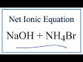 Net Ionic Equations and Spectator Ions