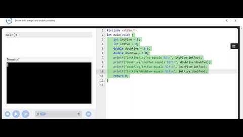 Divide with integer and double variables in C