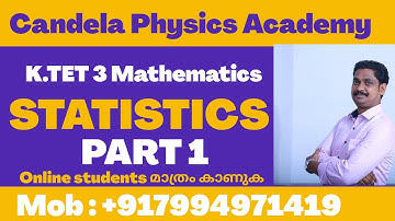 K.TET Category 3 Mathematics|Statistics|Theory|Part 1