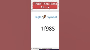 Insert Eagle Symbol😮 #word #msword #shortsvideo #shorts #tricks #symbol #eleganceacademy #eagles